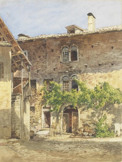 Italian Courtyard by Ernestine von Kirchsberg